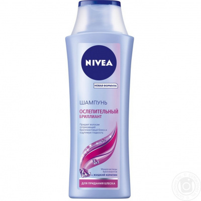 Шампунь, NIVEA, 400 мл.
Характеристики:
Тип волос:	в ассортименте;
Пол:	женский/мужской;
Объем/вес: 400 мл.
Внимание! Изображение товара на сайте может отличаться от фактического изображения товара. 