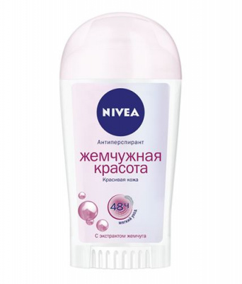Дезодорант, NIVEA, стик
Дезодорант-антиперспирант для женщин содержит экстракт натурального жемчуга и предлагает эффективное средство для регулирования потоотделения в течение 48 часов. Оптимальное сочетание надёжной защиты и бережного ухода от NIVEA.
Дер